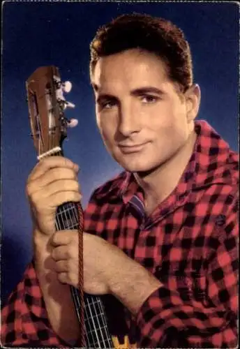 Ak Sänger Freddy Quinn, Portrait, Gitarre