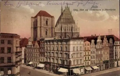 Ak Nysa Neisse Neiße Schlesien, Ring, Glockenturm, Pfarrkirche