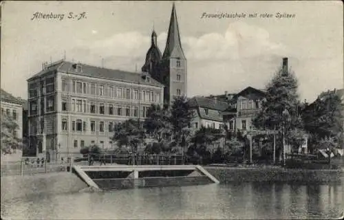 Ak Altenburg in Thüringen, Frauenfelsschule, Rote Spitzen