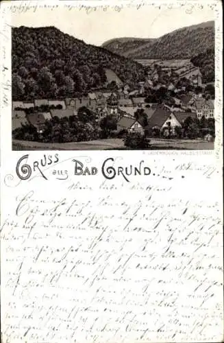Litho Bad Grund im Harz, Totalansicht