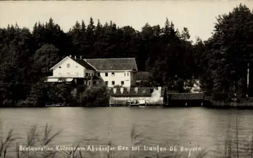 Foto Ak Laufen an der Salzach Oberbayern, Restauration Köllerer am Absdorfer See