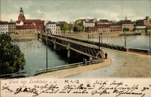 Ak Gorzów Wielkopolski Landsberg an der Warthe Ostbrandenburg, Stadtansicht