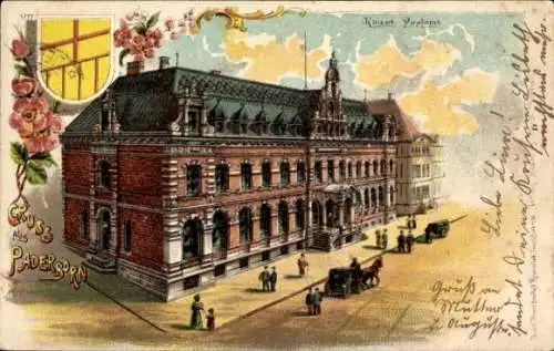 Wappen Litho Paderborn in Westfalen, Kaiserliches Postamt