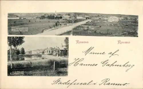 Ak Rauma Finnland, Stadtansichten
