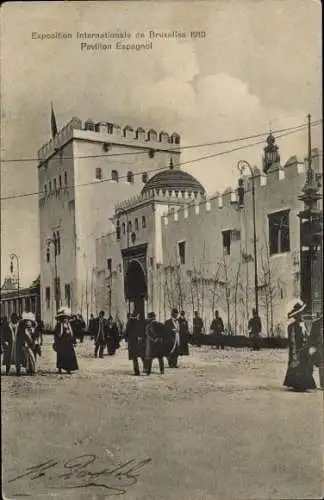 Ak Bruxelles Brüssel, Weltausstellung 1910, spanischer Pavillon