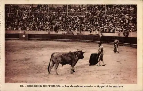 Ak Stierkampf, Der glückliche Derniere