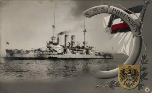 Ak Deutsches Kriegsschiff, SMS Preussen, Kaiserliche Marine, NPG