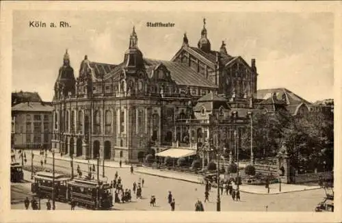 Ak Köln am Rhein, Stadttheater, Straßenbahn