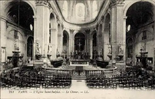 Ak Paris VI, Kirche Saint Sulpice, Der Chor