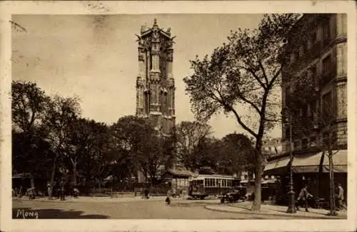 Ak Paris IV, Boulevard de Sébastopol, Tour Saint Jacques