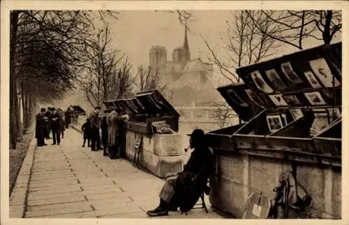 Ak Paris IV, Les Bouquinistes du Quai de la Tournelle