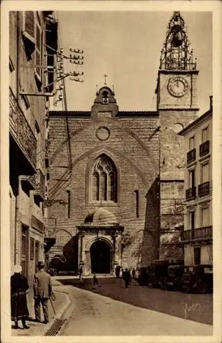 Ak Perpignan Pyrénées Orientales, Kathedrale