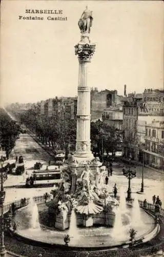 Ak Marseille Bouches du Rhône, Fontaine Cantini