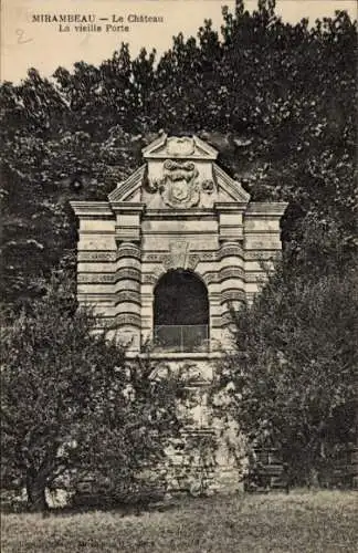 Ak Mirambeau Charente Maritime, Schloss, das alte Tor