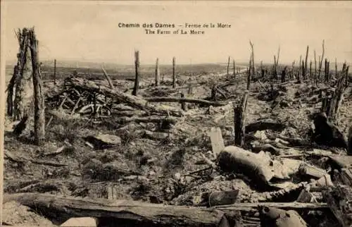 Ak Laffaux Aisne, Chemin des Dames, Ferme de la Motte