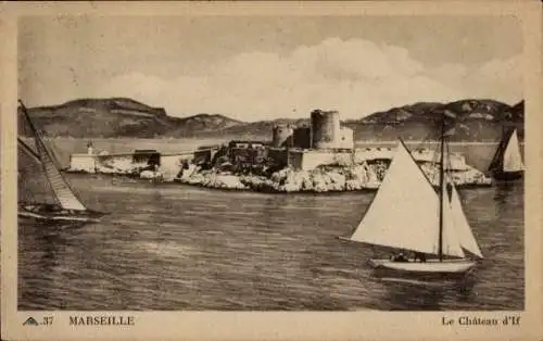 Ak Marseille Bouches du Rhône, Chateau d’If
