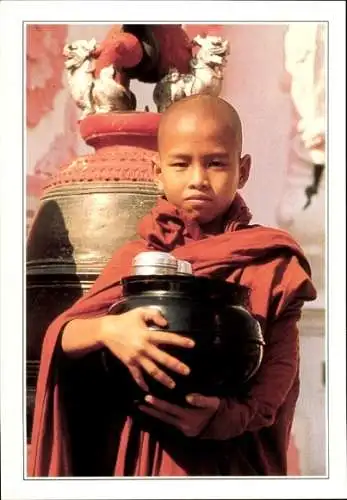 Ak Burma, junger buddhistischer Mönch