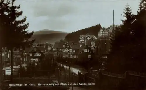 Ak Braunlage im Oberharz, Ramsenweg, Achtermann