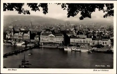 Ak Koblenz am Rhein, Gesamtansicht