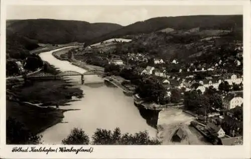 Ak Bad Karlshafen an der Weser, Blick ins Wesertal