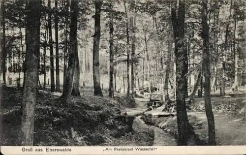 Ak Eberswalde im Kreis Barnim, Restaurant Wasserfall