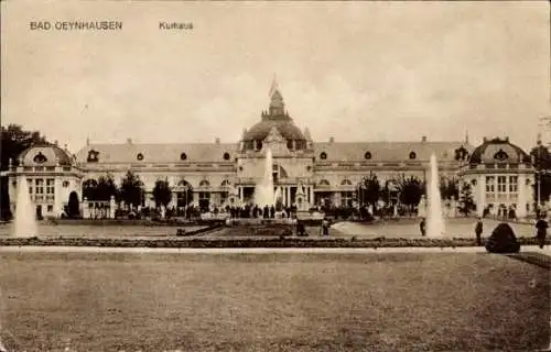 Ak Bad Oeynhausen in Westfalen, Kurhaus, Springbrunnen