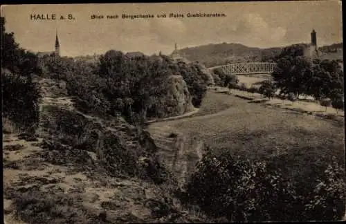 Ak Halle an der Saale, Bergschenke, Ruine Giebichenstein