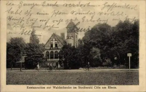 Ak Köln am Rhein, Restauration zur Waldschenke, Stadtwald