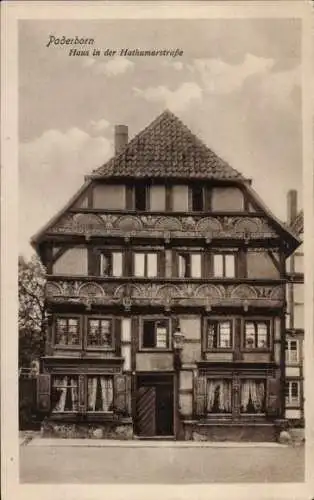 Ak Paderborn Nordrhein Westfalen, Vorm. Eggerts Haus, Hathumarstraße