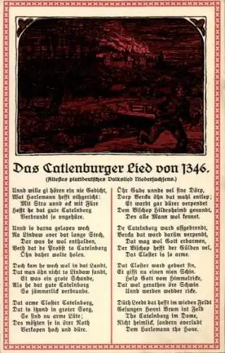 Lied Ak Katlenburg Lindau in Niedersachsen, Katlenburger Lied 1346