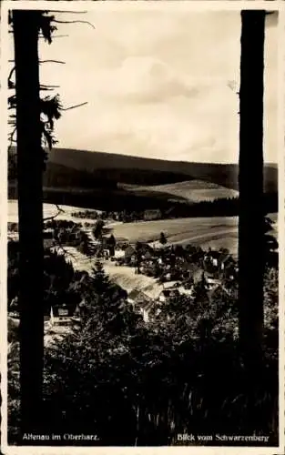 Ak Altenau Mühlberg an der Elbe, Blick vom Schwarzenberg