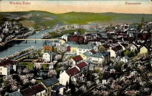 Ak Werden Essen im Ruhrgebiet, Panorama