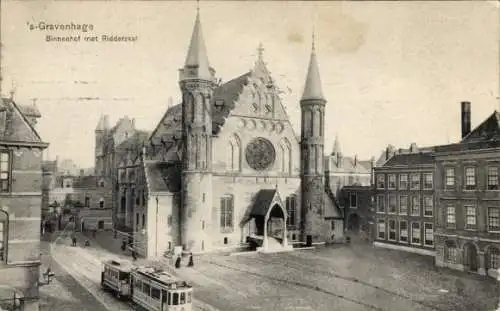 Ak's Gravenhage Den Haag Südholland, Binnenhof mit Ridderzaal