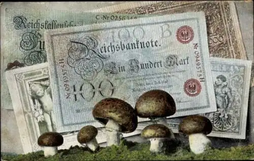 Ak Geldschein, Reichsbanknote, 100 Mark