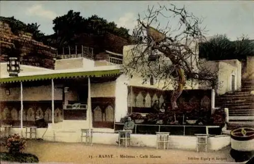 Ak Rabat, Marokko, Medersa, Café Maure