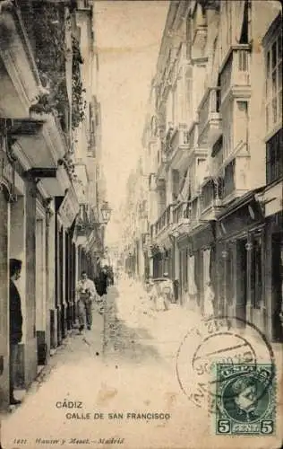 Ak Cádiz Andalucía, Calle de San Francisco