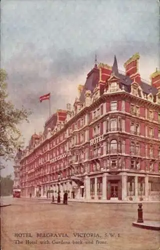 Künstler Ak London City England, Hotel Belgravia, Victoria