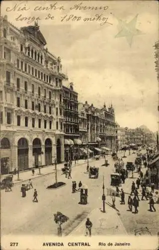 Ak Rio de Janeiro Brasilien, Avenida Central