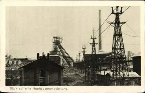 Set von 24 Ansichtskarten zum Thema Bergbau "Das Hohelied deutscher Arbeit" Oberschlesien