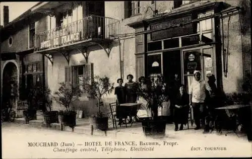 Ak Loi Mouchard, Hotel de France, Zentralheizung, Telefon, Strom