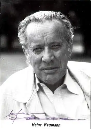 Ak Schauspieler Heinz Baumann, Portrait, Autogramm
