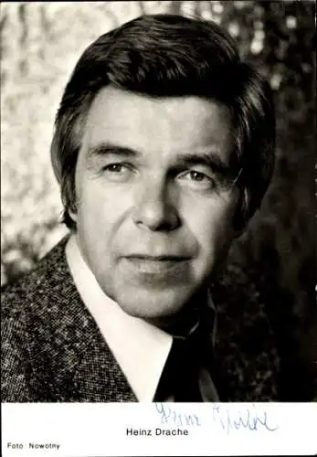 Ak Schauspieler Heinz Drache, Portrait, Autogramm