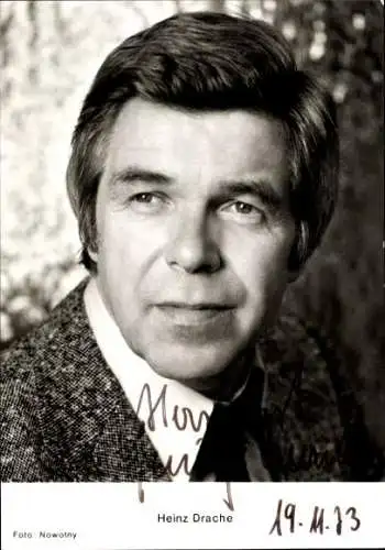 Ak Schauspieler Heinz Drache, Portrait, Autogramm