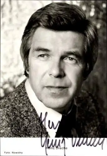 Ak Schauspieler Heinz Drache, Portrait, Autogramm