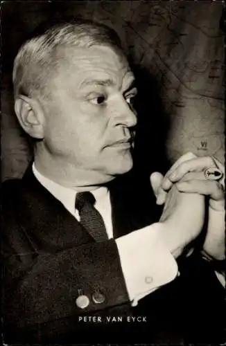 Ak Schauspieler Peter van Eyck, Portrait