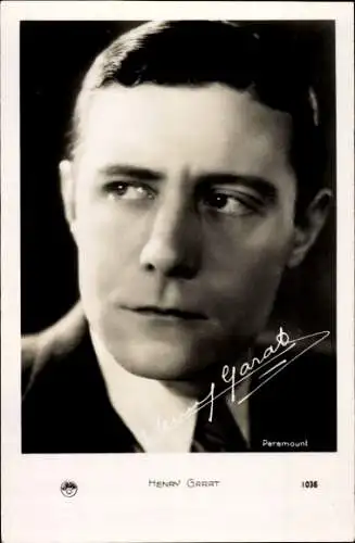 Ak Schauspieler Henry Garat, Portrait, Krawatte, Paramount Pictures