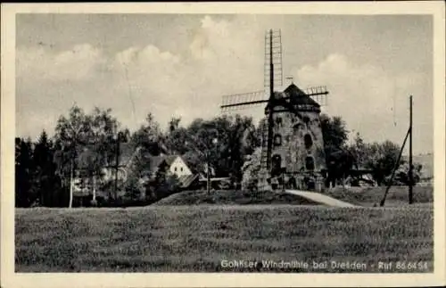 Ak Dresden Gohlis, Gohliser Windmühle