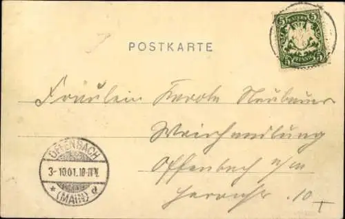 Ak Klingenberg am Main Unterfranken, Gesamtansicht, Brunntorturm