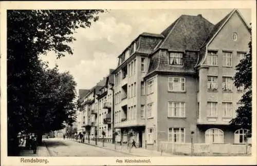 Ak Rendsburg in Schleswig Holstein, Kleinbahnhof