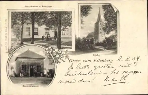 Ak Eltenberg Elten Emmerich am Niederrhein, Restauration, Drususbrunnen